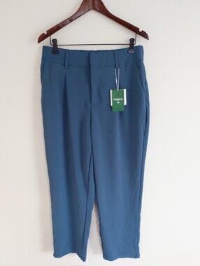 Halara Flex High Waisted Pocket Work Tapered Pants Blue L Reg NWT